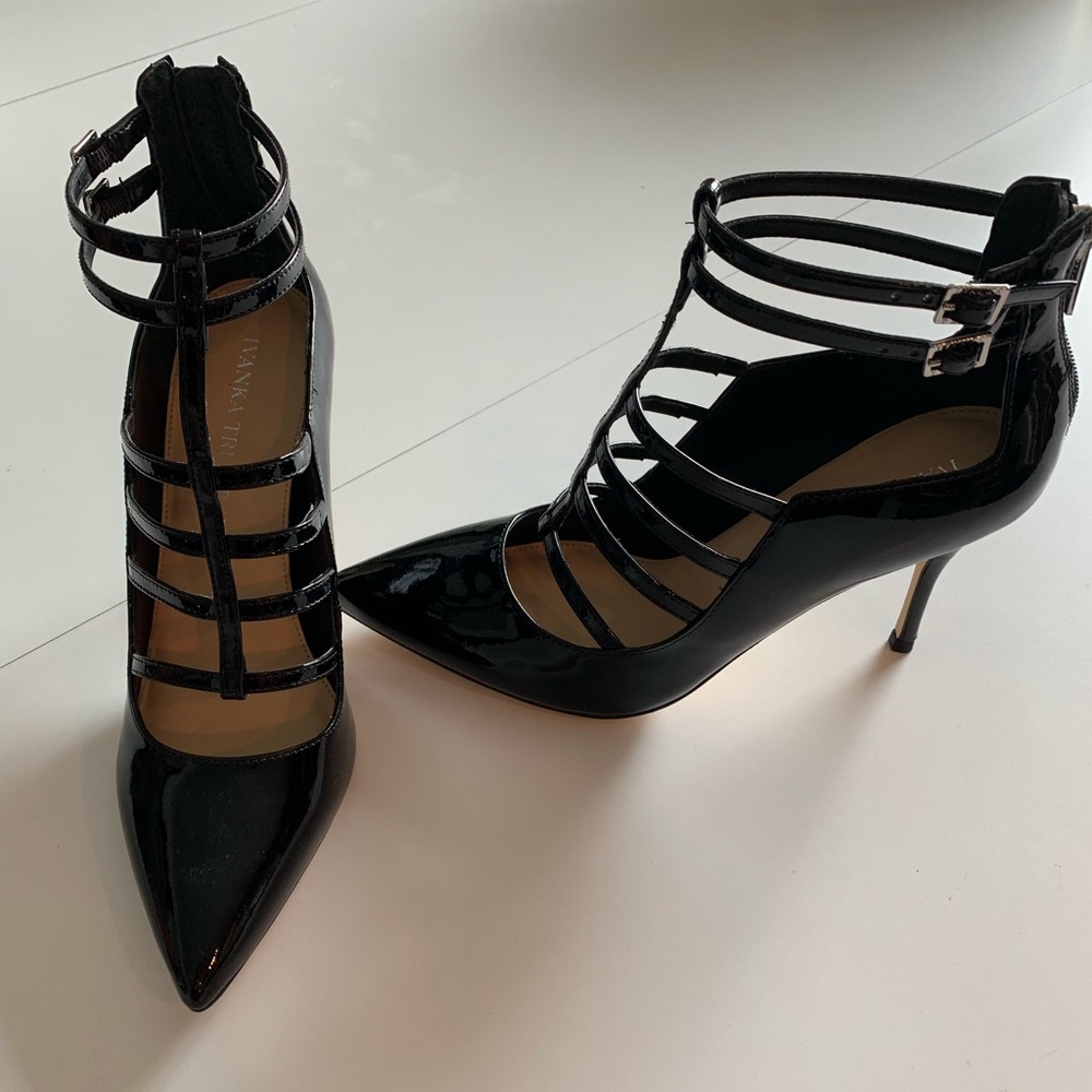 Ivanka Trump Patent Leather Strappy Heels